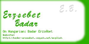 erzsebet badar business card